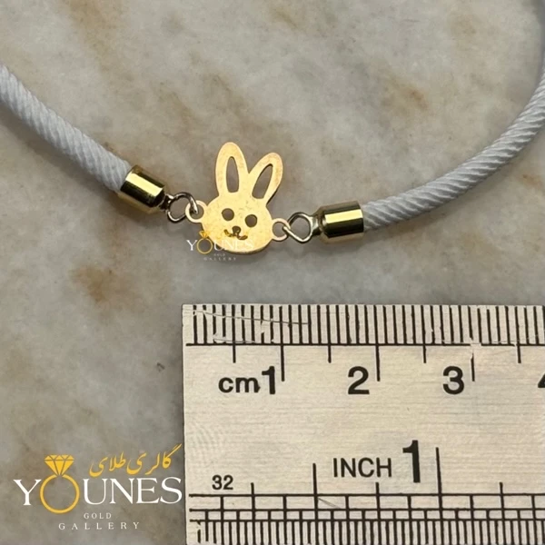 دستبند خرگوش بانی طلا لیزری